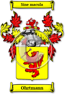 Ohrtmann Family Crest Download (jpg) Legacy Series - 150 DPI