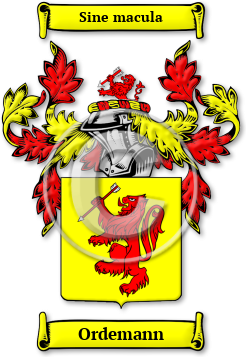 Ordemann Family Crest Download (JPG) Legacy Series - 600 DPI