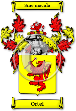 Ortel Family Crest Download (jpg) Legacy Series - 150 DPI