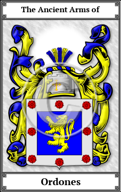 Ordones Family Crest Download (JPG)  Book Plated - 150 DPI