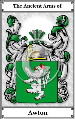 Awton Family Crest Download (JPG) Book Plated - 600 DPI