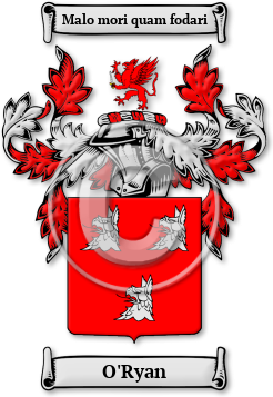 O'Ryan Family Crest Download (jpg) Legacy Series - 150 DPI