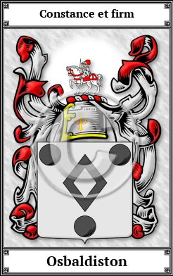 Osbaldiston Family Crest Download (JPG) Book Plated - 600 DPI