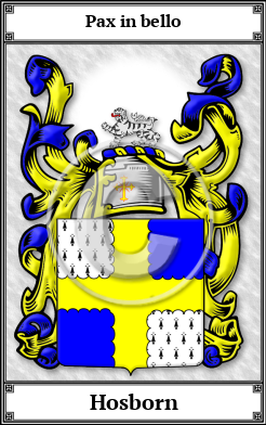 Hosborn Family Crest Download (JPG) Book Plated - 600 DPI