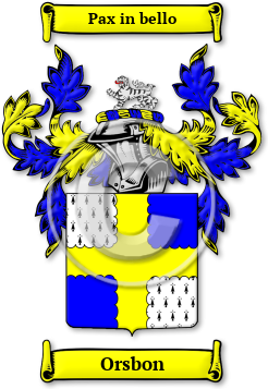 Orsbon Family Crest Download (jpg) Legacy Series - 150 DPI