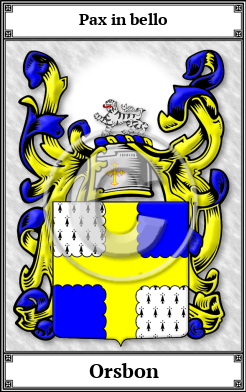Orsbon Family Crest Download (JPG) Book Plated - 600 DPI