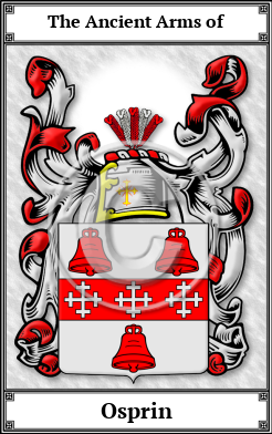 Osprin Family Crest Download (JPG)  Book Plated - 150 DPI