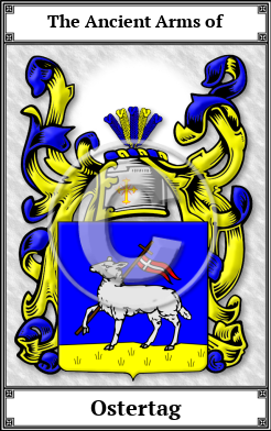Ostertag Family Crest Download (JPG)  Book Plated - 150 DPI