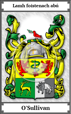 O'Sullivan Family Crest Download (JPG)  Book Plated - 150 DPI