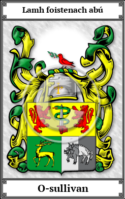 O-sullivan Family Crest Download (JPG)  Book Plated - 150 DPI