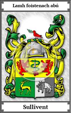 Sullivent Family Crest Download (JPG)  Book Plated - 150 DPI