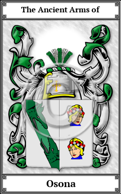 Osona Family Crest Download (JPG)  Book Plated - 150 DPI