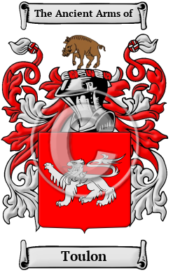 Toulon Family Crest Download (JPG) Heritage Series - 600 DPI