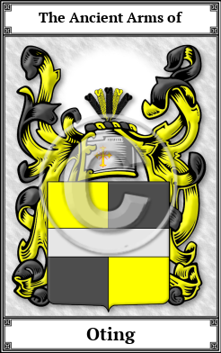 Oting Family Crest Download (JPG)  Book Plated - 150 DPI