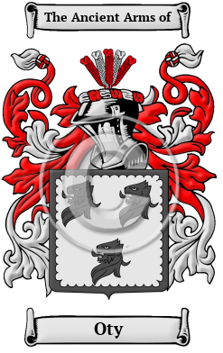Oty Family Crest Download (jpg) Heritage Series - 150 DPI