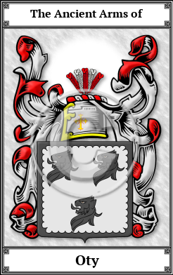 Oty Family Crest Download (JPG)  Book Plated - 150 DPI