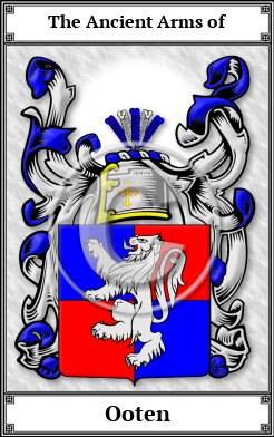Ooten Family Crest Download (JPG)  Book Plated - 150 DPI