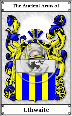 Uthwaite Family Crest Download (JPG) Book Plated - 600 DPI