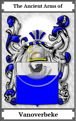 Vanoverbeke Family Crest Download (JPG) Book Plated - 600 DPI