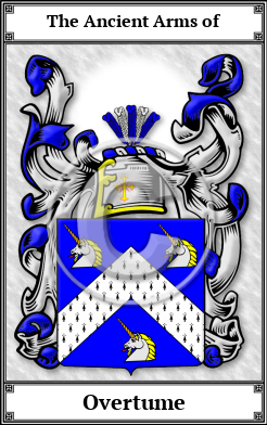 Overtume Family Crest Download (JPG)  Book Plated - 150 DPI