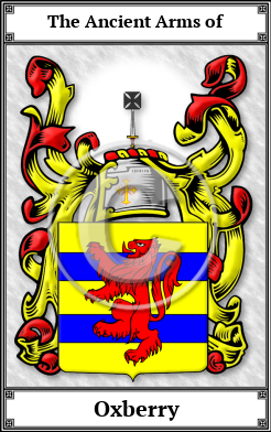 Oxberry Family Crest Download (JPG)  Book Plated - 150 DPI