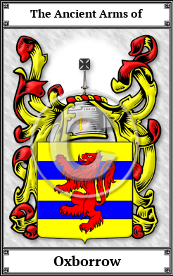 Oxborrow Family Crest Download (JPG)  Book Plated - 150 DPI