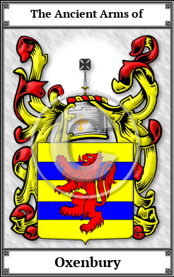 Oxenbury Family Crest Download (JPG)  Book Plated - 150 DPI