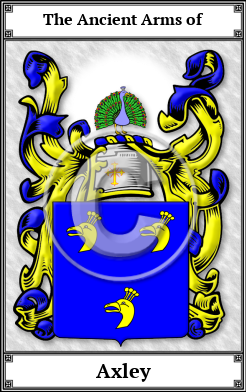 Axley Family Crest Download (JPG)  Book Plated - 150 DPI