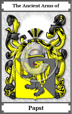 Papst Family Crest Download (JPG)  Book Plated - 150 DPI