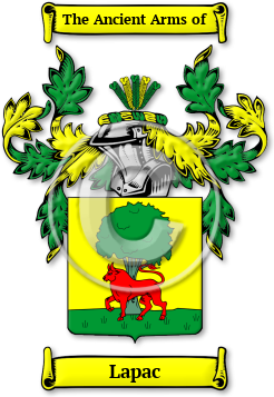 Lapac Family Crest Download (jpg) Legacy Series - 150 DPI
