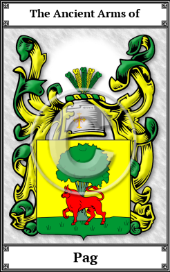 Pag Family Crest Download (JPG)  Book Plated - 150 DPI