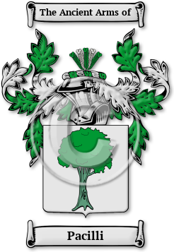 Pacilli Family Crest Download (jpg) Legacy Series - 150 DPI