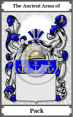 Pack Family Crest Download (JPG) Book Plated - 300 DPI