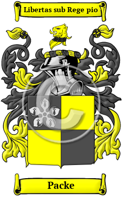 Packe Family Crest/Coat of Arms