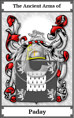 Paday Family Crest Download (JPG)  Book Plated - 150 DPI