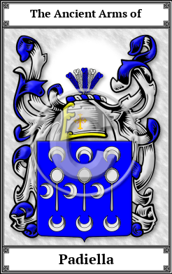 Padiella Family Crest Download (JPG)  Book Plated - 150 DPI