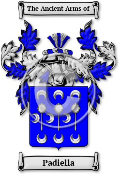 Padiella Family Crest Download (jpg) Legacy Series - 150 DPI