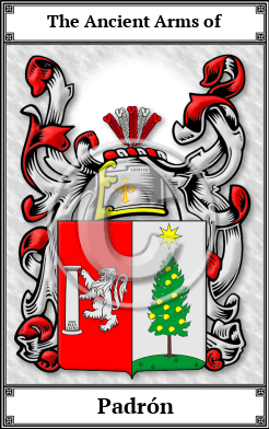 Padrón Family Crest Download (JPG)  Book Plated - 150 DPI