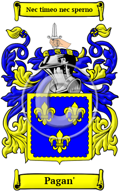 Pagan' Family Crest/Coat of Arms