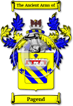 Pagend Family Crest Download (jpg) Legacy Series - 150 DPI