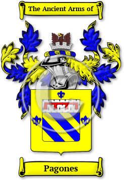 Pagones Family Crest Download (JPG) Legacy Series - 600 DPI