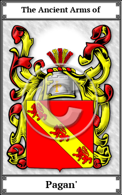 Pagan' Family Crest Download (JPG)  Book Plated - 150 DPI