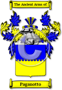 Paganotto Family Crest Download (jpg) Legacy Series - 150 DPI