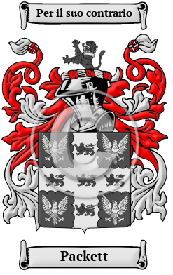 Packett Family Crest/Coat of Arms
