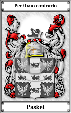 Pasket Family Crest Download (JPG)  Book Plated - 150 DPI
