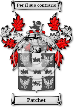 Patchet Family Crest Download (jpg) Legacy Series - 150 DPI