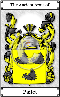 Pailet Family Crest Download (JPG)  Book Plated - 150 DPI