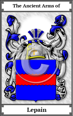 Lepain Family Crest Download (JPG)  Book Plated - 150 DPI