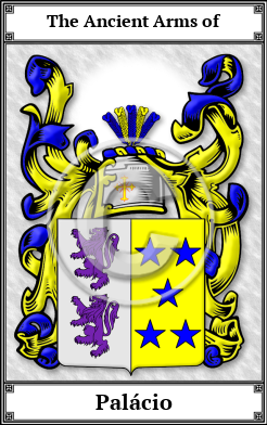 Palácio Family Crest Download (JPG)  Book Plated - 150 DPI