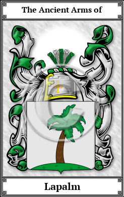 Lapalm Family Crest Download (JPG) Book Plated - 600 DPI